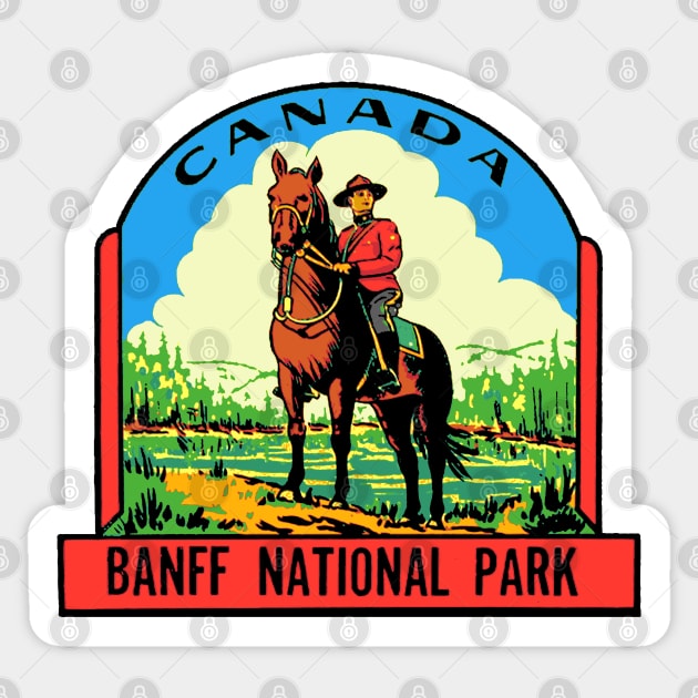 Banff National Park Sticker by Midcenturydave